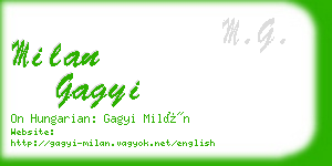 milan gagyi business card